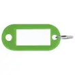 100 sleutelhangers met groene labels