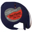 Ruban Letratag 12mmx4 m zwarte opdruk op rood comp DYMO S0721630