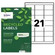 15 gerecycleerde witte etiketten 63,5 x 38,1 mm
