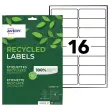 15 gerecycleerde witte etiketten 99,1 x 33,9 mm