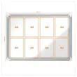 Magnetische vitrine voor buiten Nobo PREMIUM PLUS 8xA4 - Wit