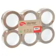 6 Polypropyleen rollen verpakkingsplakband havana - 100 m x 48 mm 45 µ