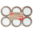 6 Polypropyleen rollen verpakkingsplakband havana - 100 m x 48 mm 45 µ