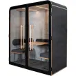 2-persoons akoestische cabine DUO bank - antraciet 