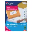 100 Permanente laser- en kopieerbare witte etiketten 70x42 mm