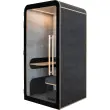 1-persoons akoestische cabine DESK bank - antraciet