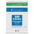 50 Dubbele CONQUERANT kopieën, A4, geperforeerd, seyes, 70g, 200 v.