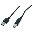 USB 2.0 kabel type A / B zwart - 1,8 m 