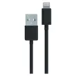 USB-A Lightning-kabel 1m Zwart