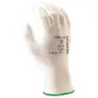 12 paar polyester handschoenen - wit - Maat 10 - RG 