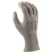 12 paar polyester handschoenen - grijs - Maat 11 - RG