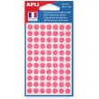 Ronde waarschuwingsstickers - Ø 8 mm - rood - APLI