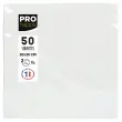 50 Servetten 2-voudig 20x20 cm - Wit - ProNappe