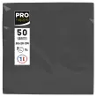 50 Servetten 2-voudig 20x20 cm - Zwart - Pro Tafelkleed