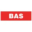 Rol van 1000 signalisatie etiketten "BAS" L150xH 42,5 mm