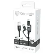 Oplaadkabel 3in1 USB-A/USB-C/Lightning/Micro-USB 1,2m