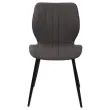 2 stoelen LINE met zwarte poten en antracietkleurige zitting, gemonteerd