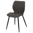2 stoelen LINE met zwarte poten en antracietkleurige zitting, gemonteerd