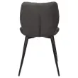 2 stoelen LINE met zwarte poten en antracietkleurige zitting, gemonteerd