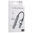 Ultra slanke USB-A & USB-C hub naar 4x USB-A
