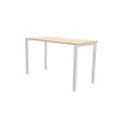 Rechthoekige hoge tafel 180 x 80 Acacia / Wit