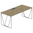 BUREAU BEAUNES L 180CM EIKENNER / ZWART 