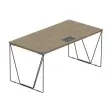 BUREAU BEAUNES L 180CM EIKENNER / ZWART 