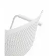 2  VERRIJDBARE 4-VOETIGE POLYPROPYLEEN WITTE FAUTEUIL 