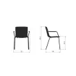 2 STOELEN 4 POTEN ACOT ZWART POLYPROPYLEEN