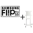 Flip 55" Samsung-scherm + Neomounts wieltjessteun