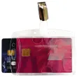 25 Badges veiligheid 2 kaarten- 8,6x5,4 cm met clip