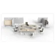 kantelbare tafel op wieltjes 120x80x74,1 cm eik/wit
