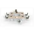 kantelbare tafel op wieltjes 120x80x74,1 cm eik/wit