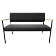 Sofa 2 plaatsen zwart