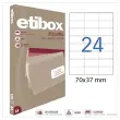 100 Etiquettes ETIBOX 70x35 mm 2400 etiketten/doos