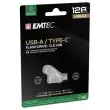 USB-stick met dubbele aansluiting 2.0 USB-A/USB-C 128Go - EMTEC
