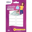 30 36 zelfklevende kledinglabels - wit - 45 x 13 mm