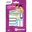 30 pakketten van 30 etiketten stiften - camaïeubleu/groen - 50 x 10 mm