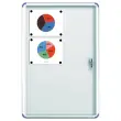 Binnenvitrine extra plat - 4 x A4 - Metalen bord