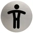Rond deurbord met pictogram - DURABLE - Herentoilet