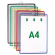 5 Hoezen met lussen om op te hangen - A4 -PVC - Diverse kleuren