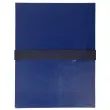 Map met klittenband en klep van Balacron - Donkerblauw - EXACOMPTA