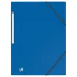 Map 3 kleppen met elastiek Memphis - Blauw - OXFORD