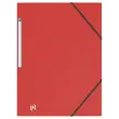 Map 3 kleppen met elastiek Memphis - Rood - OXFORD