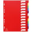 Tabbladen ELBA - A4 Maxi - 12 tabs - Stijf plastic - Veelkleurige tabs