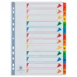 Set num. tabbladen FIDUCIAL karton - A4 - 12 geplastificeerde tabs