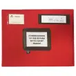 Rode posttas in polyester met zijvouw B 42 x D 5 x  H 32 cm 