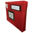 Rode posttas in polyester met zijvouw B 42 x D 5 x  H 32 cm 