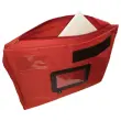 Rode posttas in polyester met zijvouw B 42 x D 5 x  H 32 cm 