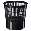 Papiermand CEP - 16L in opengewerkt plastic - zwart